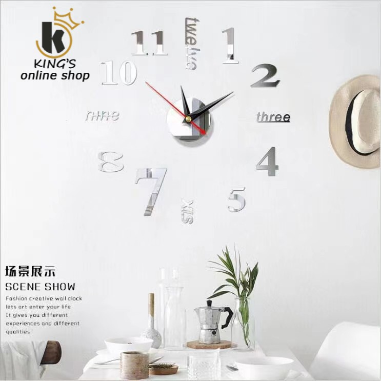 3D Mirror DIY Large Wall Clock ,DIY Wall Clock 3D Mirror Sticker