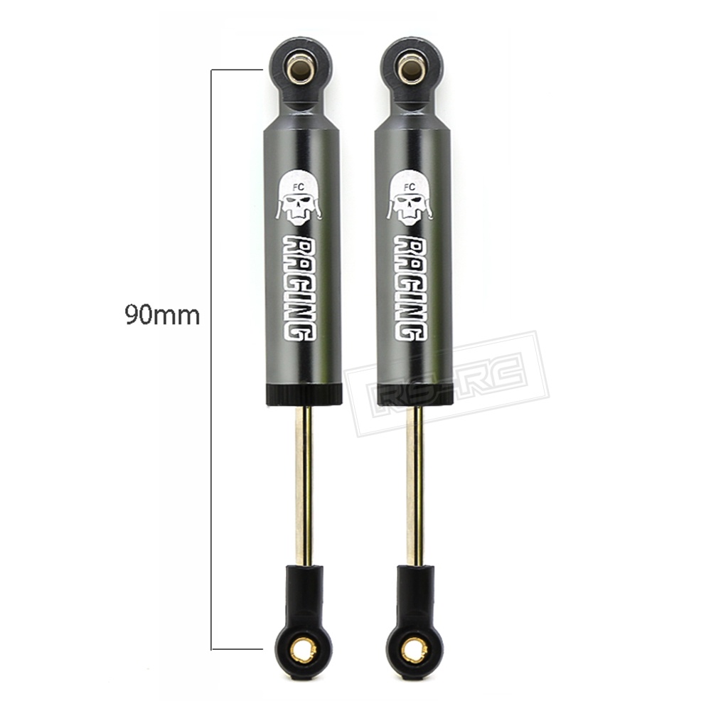 INTEGY RC Piggyback Shocks - 100mm Pair For Axial SCX-10, SCX10 II, SCX10 III - Internal Spring Design With Extra Springs