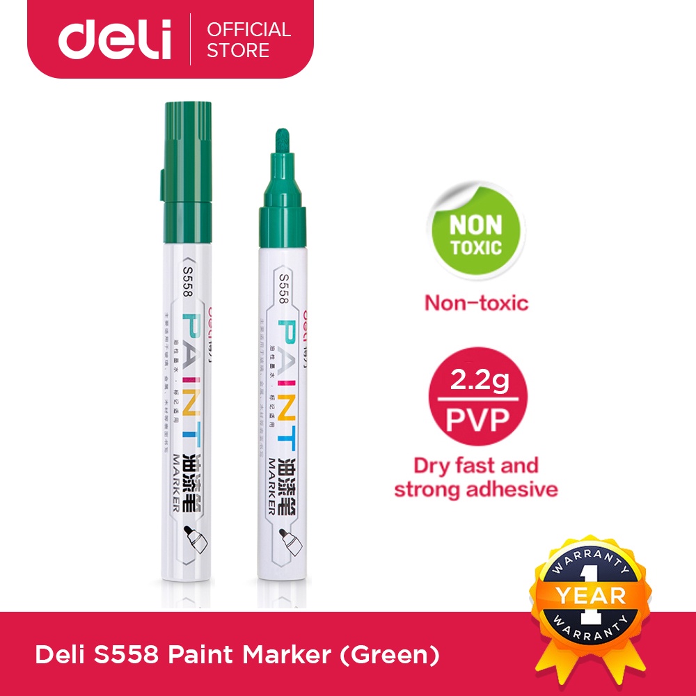 Deli S558 Paint Marker Green Shopee Philippines