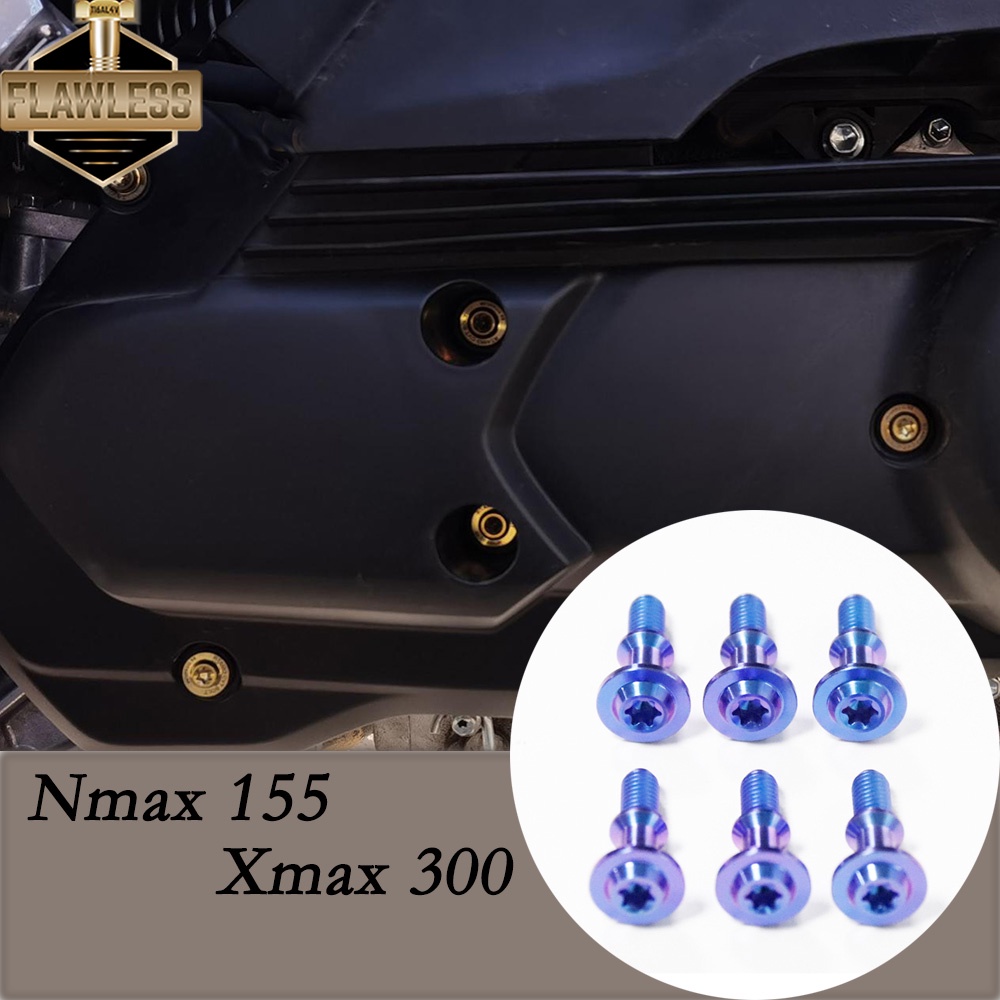 FlawlessTi Gr5 Yamaha Xmax 300 Nmax 155 CVT Titanium Bolt Nut m6