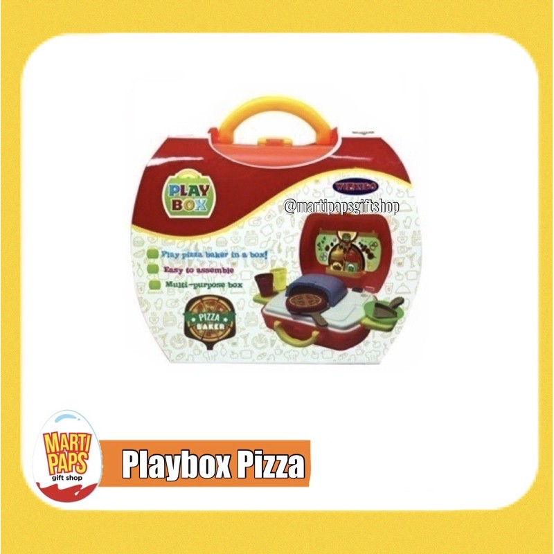 PLAY BOX ON THE GO PLAY SET KITCHEN SET MAKE UP DOCTOR BABY DOLL BBQ TOY PIZZA MAKER TOY