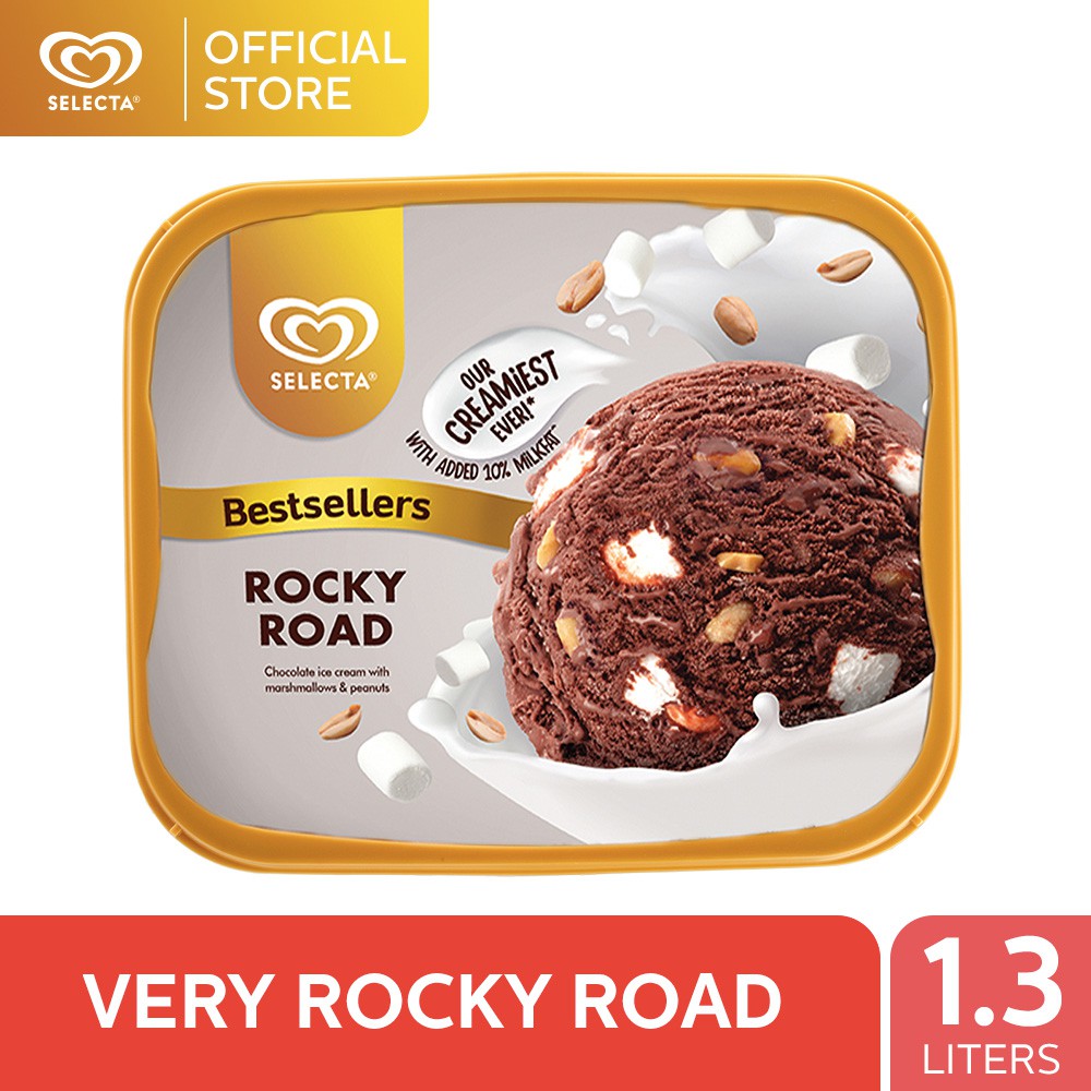 Selecta Very Rocky Road Ice Cream 1.3L Shopee Philippines