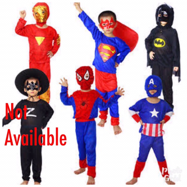 【CHILL PAWS PET】S/M/L Kids Superhero Costume Party Birthday Halloween  Costume Kids Set