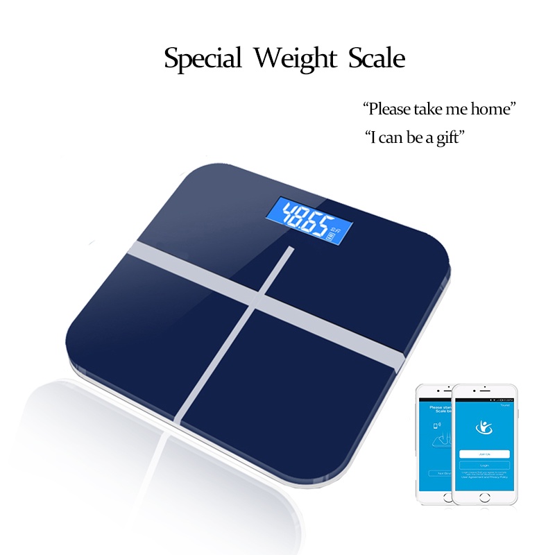 Floor Body Scales Bathroom Scale Smart Digital Body Weight Scale LCD
