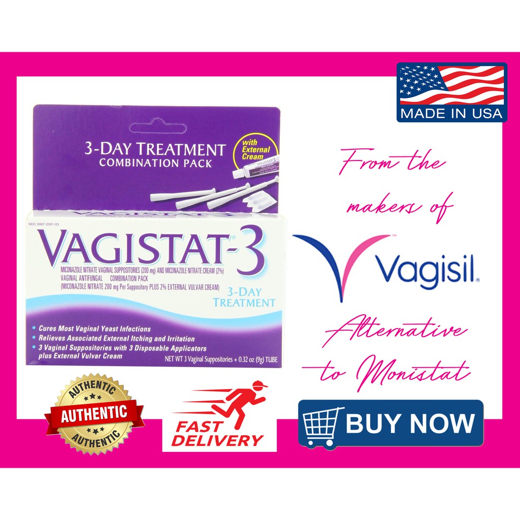 Vagistat 3 Day Yeast Infection Treatment, Alternative to Monistat, From the Makers of Vagisil