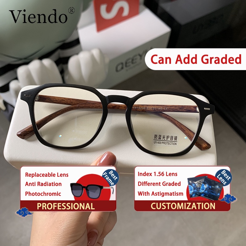 Viendo Photochromic Anti Radiation Graded Eyeglasses For Women Men