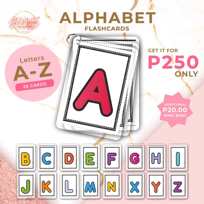 ALPHABET BIG Laminated Flashcards Interactive Educational Toys Kids ...