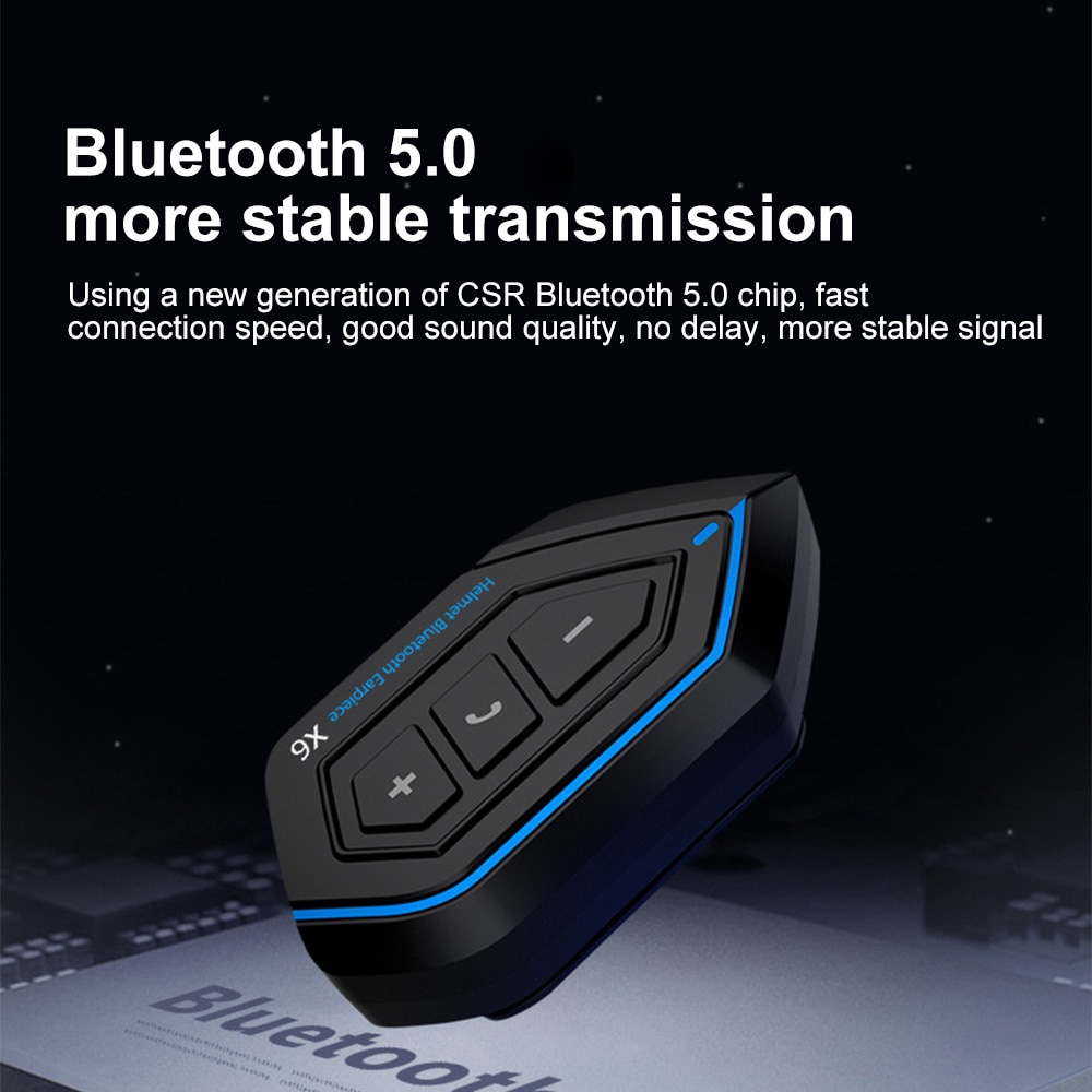 X6 Bluetooth Motorcycle Helmet Headset Headphone Wireless Motor Bike