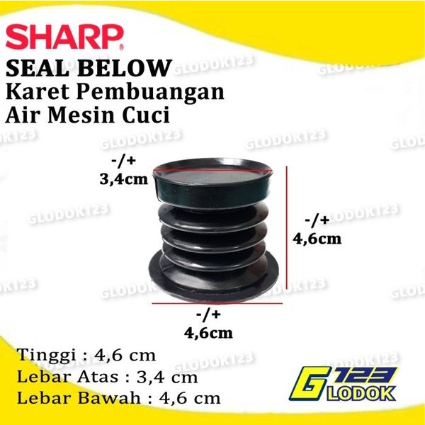 MESIN Rubber Seal Below Drain Valve SHARP Washing Machine Water Drain
