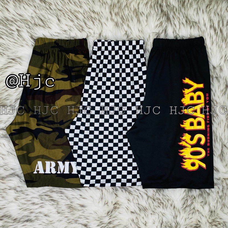 printed biker shorts