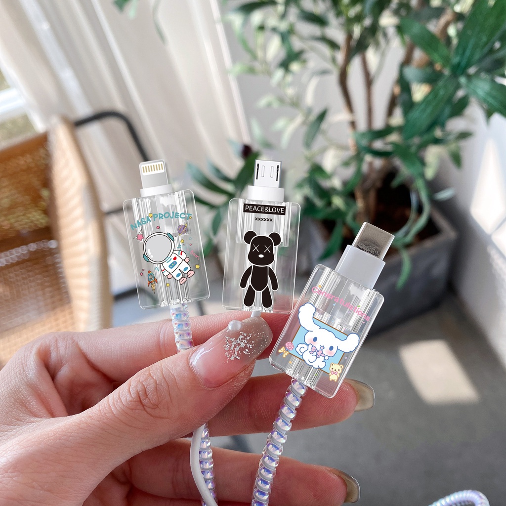 1PCS USB Cable Protector Data Line Cord Protective Case Cartoon ...