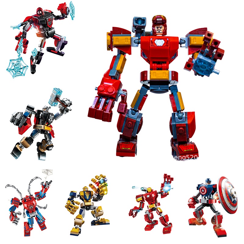 LEGO Bricks/Compatible with Marvel Super Heroes Iron Man Mecha | Shopee ...