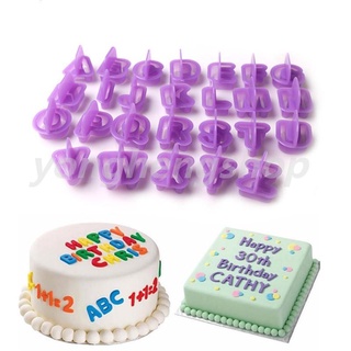 40pcs/Set Alphabet Number Letter Fondant Cake Decorating Set Icing Cutter  Mould