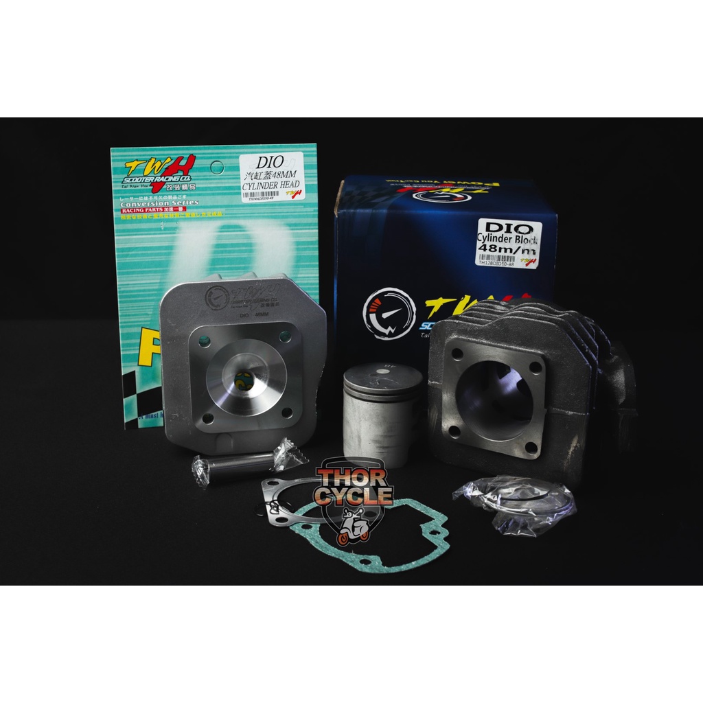 TWH 48mm Block Kit + Head for Honda Dio 1 / Dio 2 / Etc (2 Stroke