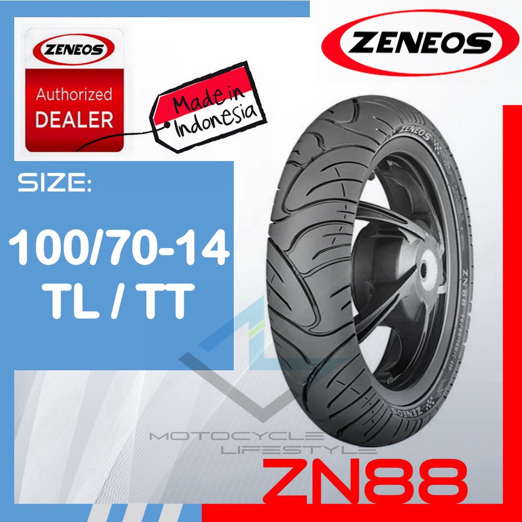Zeneos ZN88 100/70 R14 Motorcycle Tire Tubeless | Shopee Philippines