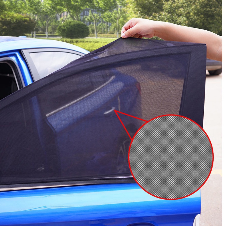 2/4pcs Car window screen curtains Car window mosquito nets Sun protection Insulation shading