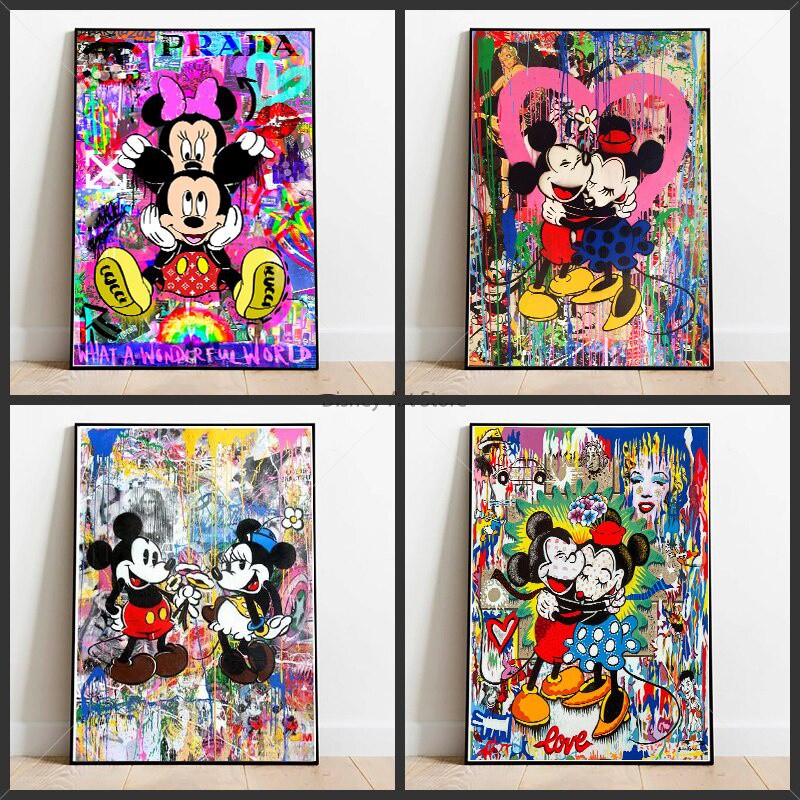 Tableau Disney Mickey & Minnie Love