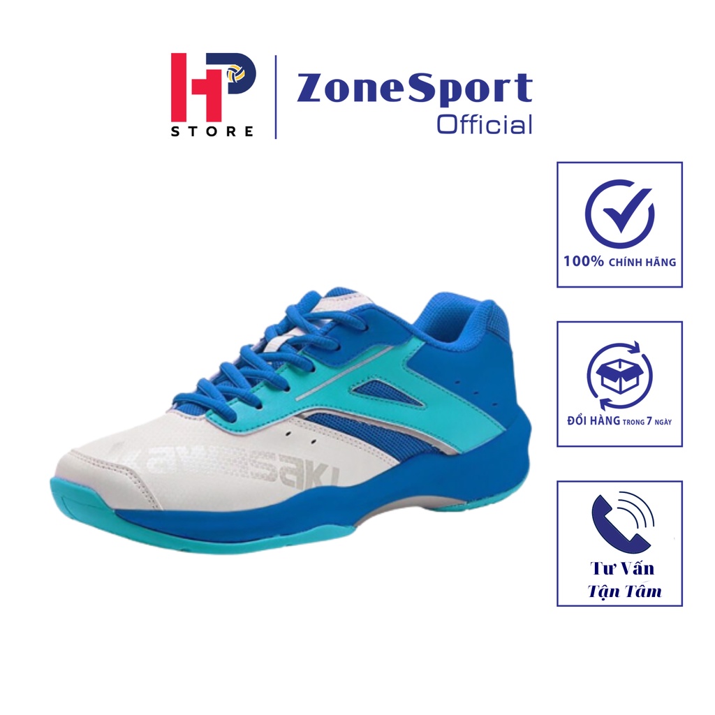 Kawasaki K088 White and Blue Shoes - Badminton and Volleyball Shoes ...
