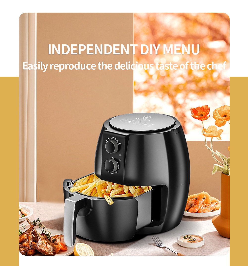Kaisa Villa air fryer 5.5L 6L electric fryer oil free non stick pan