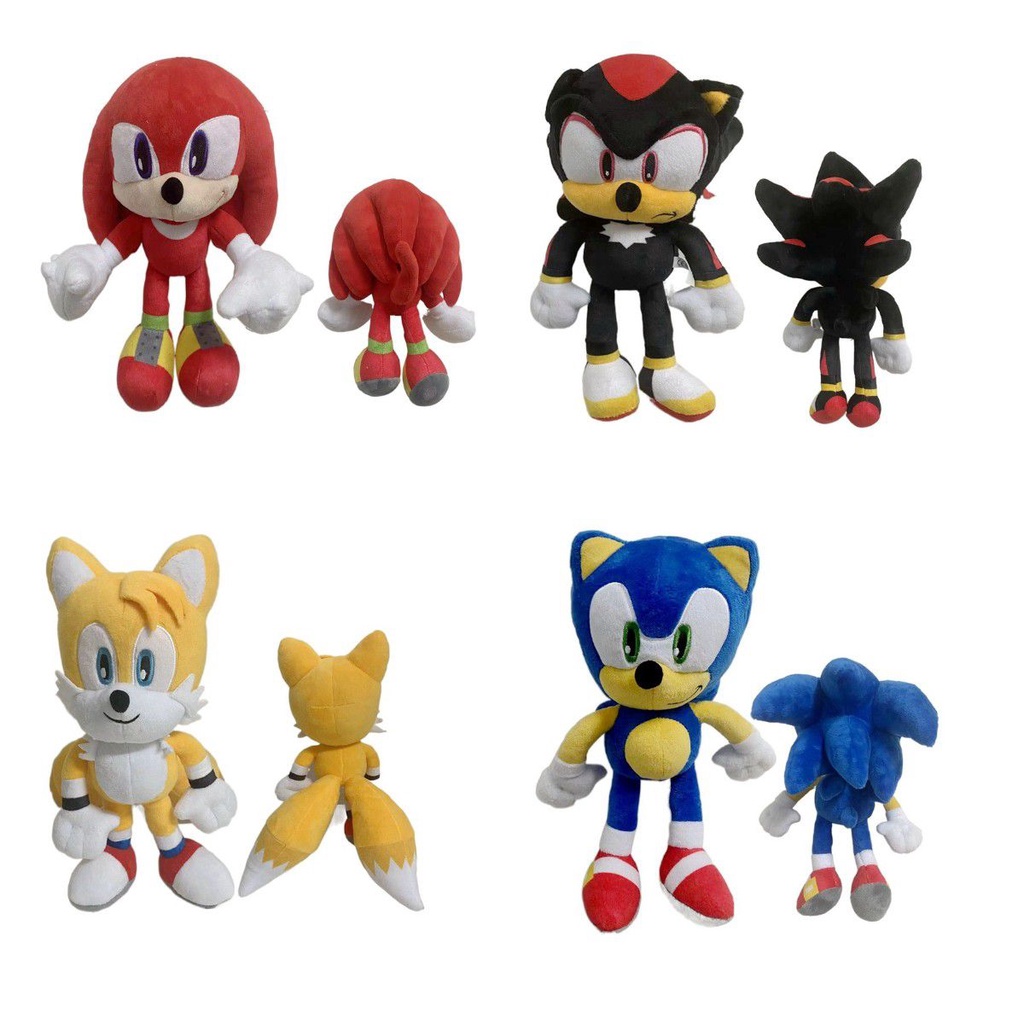 Sonic Cute 30cm Tails Plush Shadow The Hedgehog Knuckles Toy Super ...