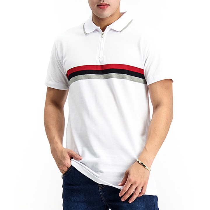 BENCH Striped Polo Shirt White Shopee Philippines