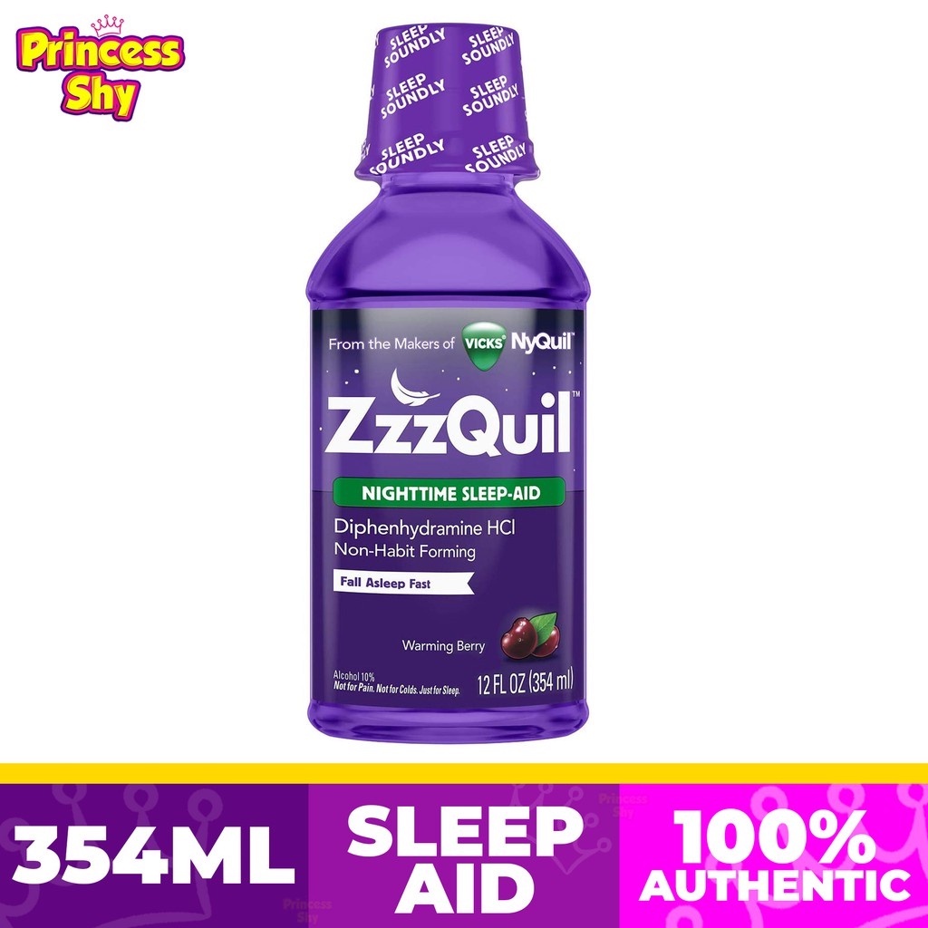 Vicks ZzzQuil Nighttime Sleep Aid Liquid Warming Berry Flavor 12 Fl Oz  354ml