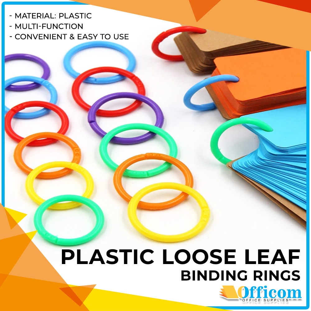 Plastic Loose Leaf Ring Binder Multifunction Binding Rings for DIY Arts & Crafts Shopee