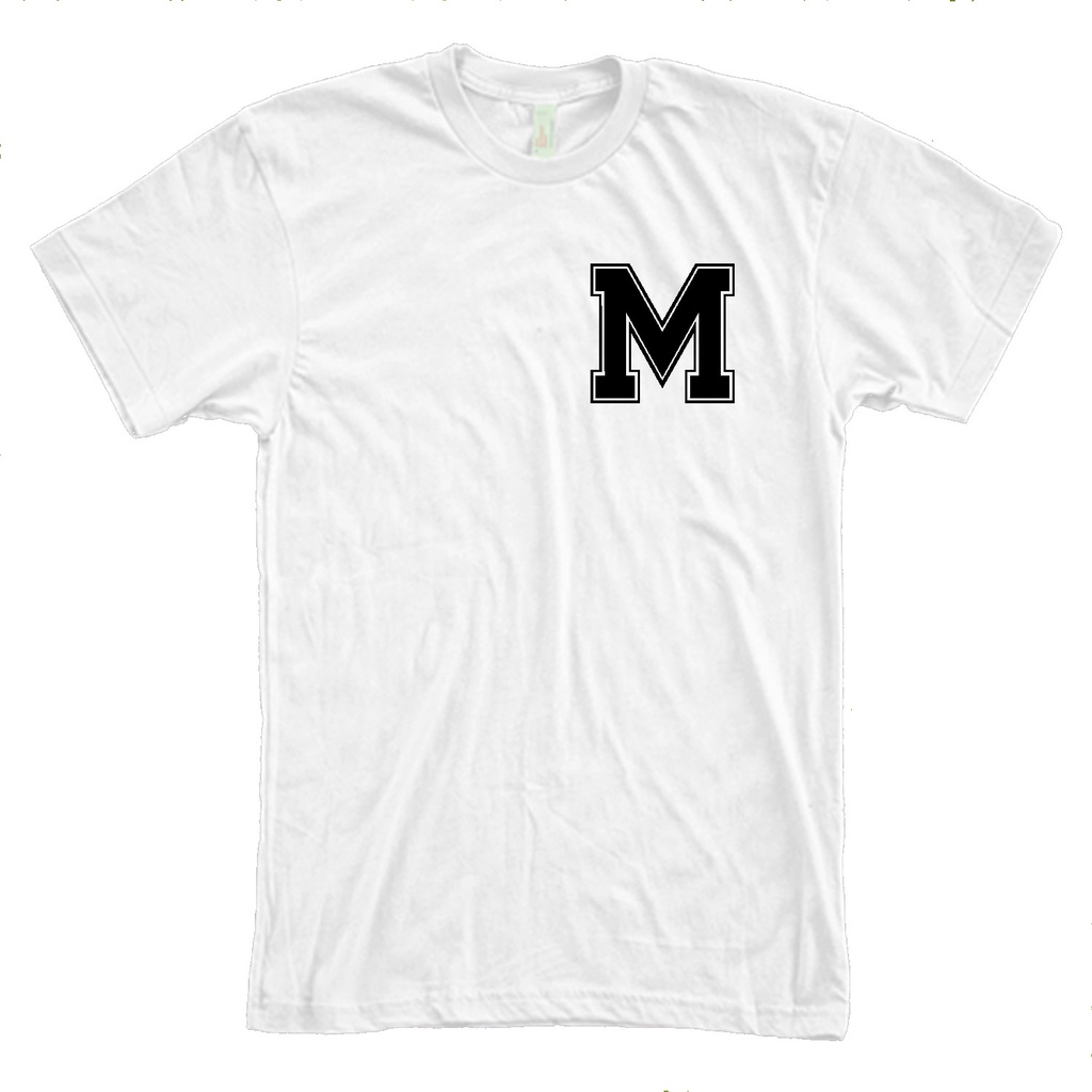 MRL Prints Pocket Letter M Shirt Unisex T-Shirt Gildan Cotton | Shopee ...