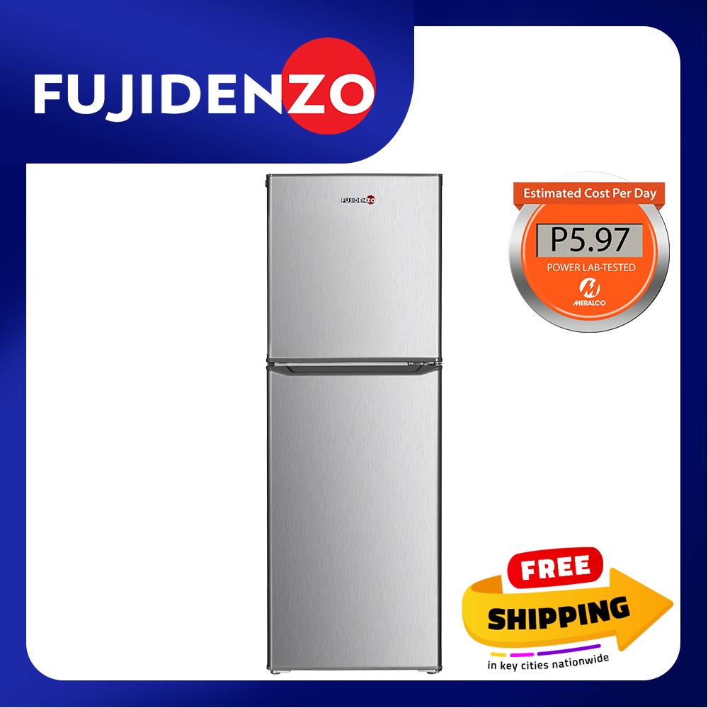 Fujidenzo 7 cu. ft. Two Door Direct Cool Refrigerator RDD 70S Stainless Look Shopee Philippines