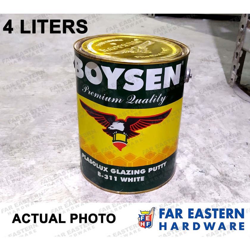 BOYSEN Plasolux Glazing Putty B311 White 1L 4L Shopee Philippines