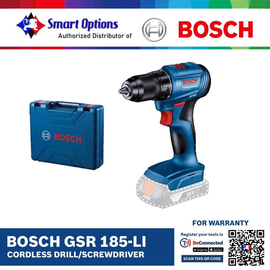 BOSCH GSR 185-LI CORDLESS DRILL/DRIVER | Shopee Philippines