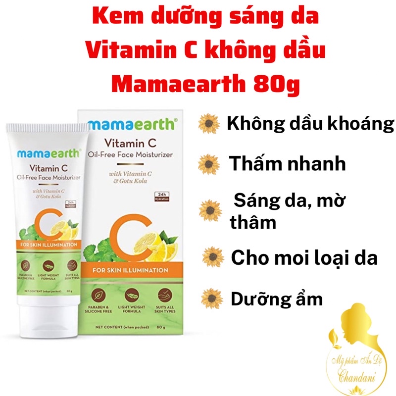 Vitamin C and Gotu Kola Mamaearth oilfree moisturizing cream 80g