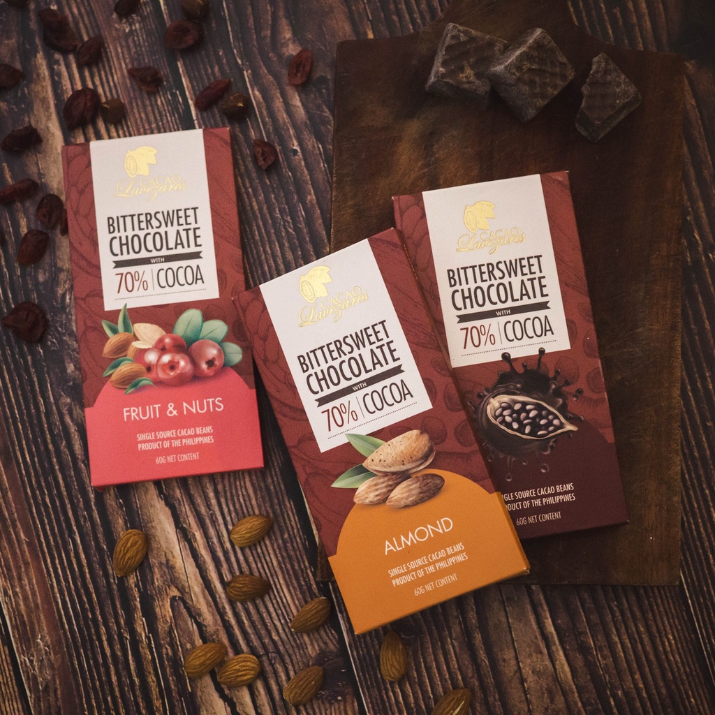 Bitter Sweet Chocolate Bar with 70 Cocoa 60g Shopee Philippines