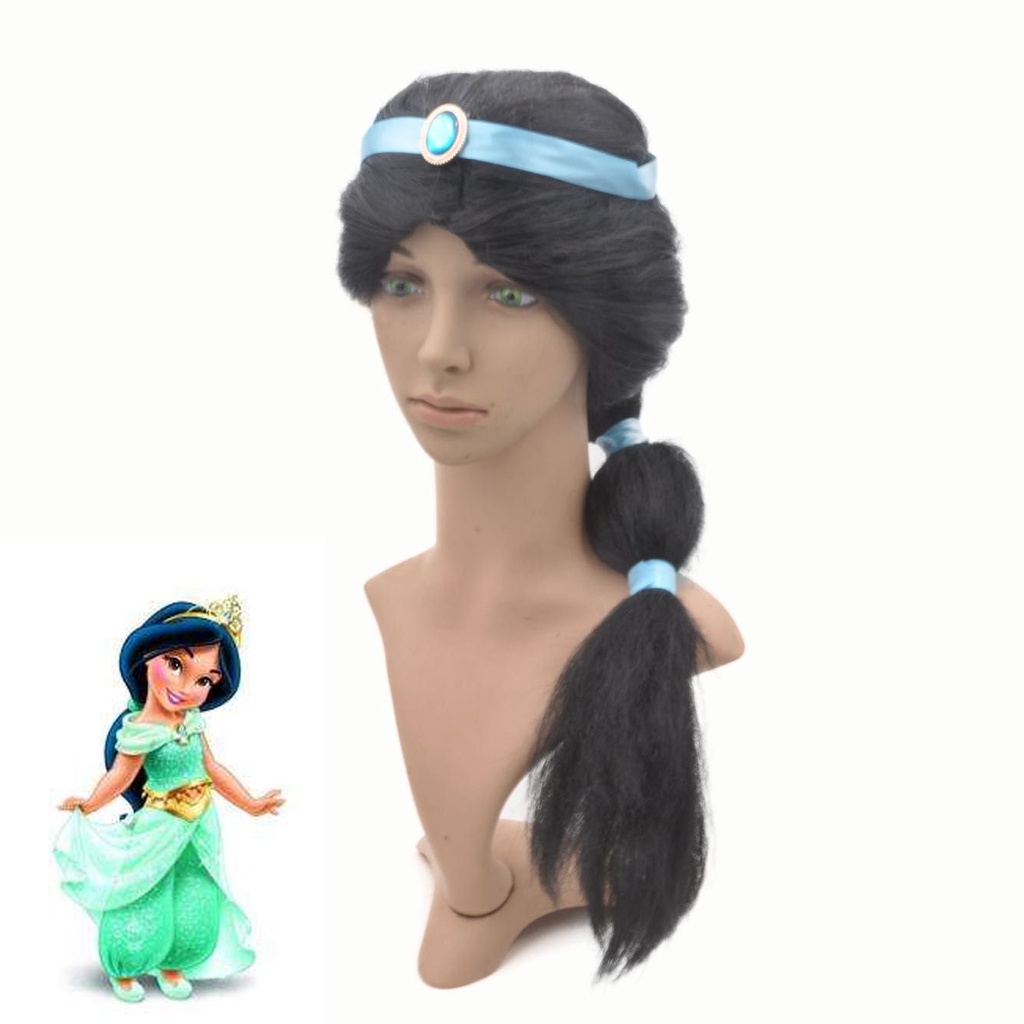 Aladdin Kids Wig Jasmine Princess Wig Arabian Diss Princess Cos Adult ...