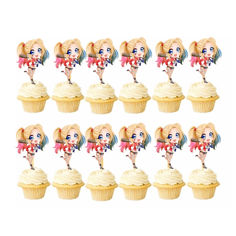 Harley Quinn Cupcake Toppers Shopee Philippines