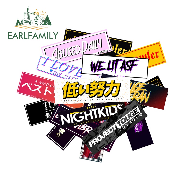 EARLFAMILY 13cm Japanese Tokyo JDM Slap Funny Car Stickers Vinyl ...