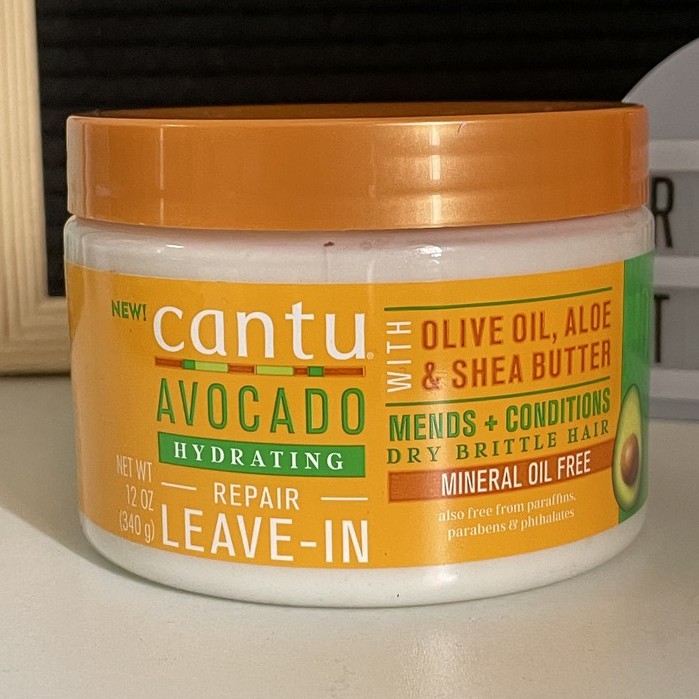 CANTU Avocado Pflegecreme Ohne Ausspülen – 340 G | Feuchtigkeitsspendend & Reparaturstark | Für Trockenes, Lockiges Haar
