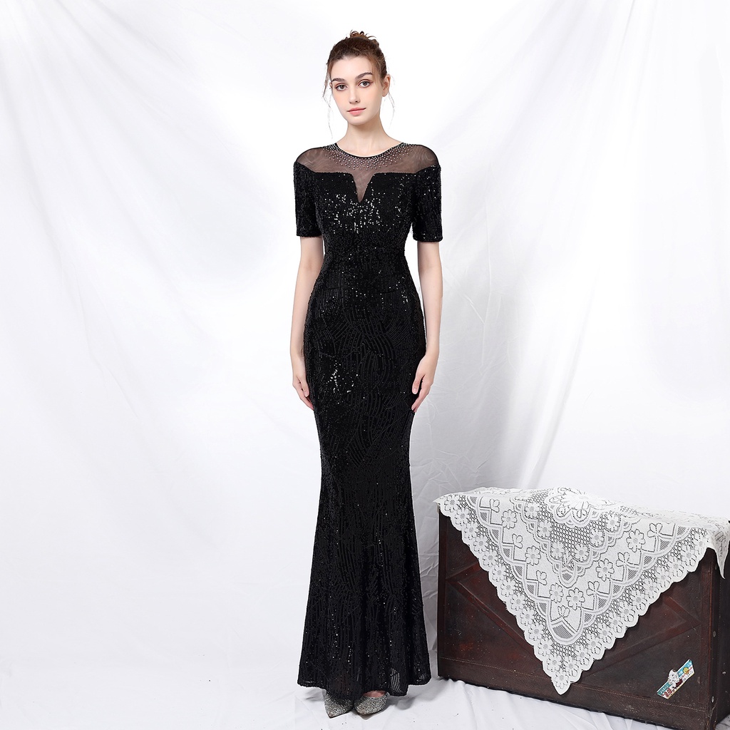 high end custom dress French evening dress women's banquet temperament