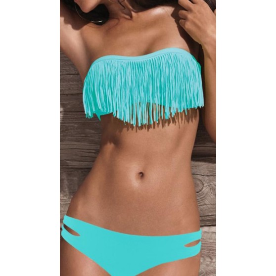 Fringe top two store piece swimsuit