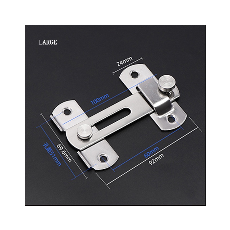Stainless Steel 90 Degree Hasp Door Lock for Door Latch Catch