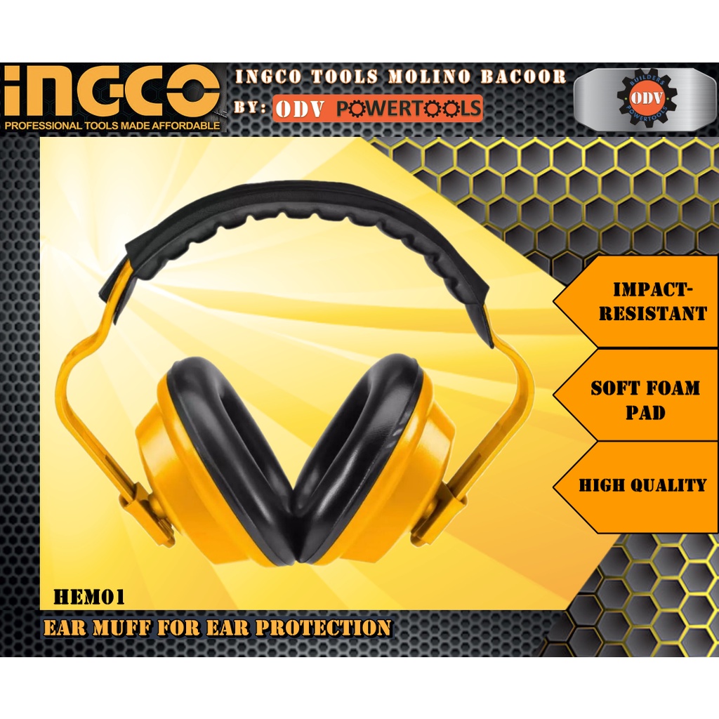 Ingco HEM01 24db Ear Muff ODV POWERTOOLS Shopee Philippines