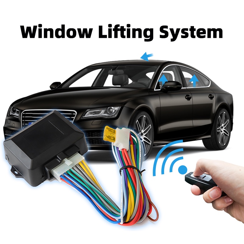 Hippcron Car Power Window Closer For 4 Doors Auto Close Windows Remotely Module Alarm System