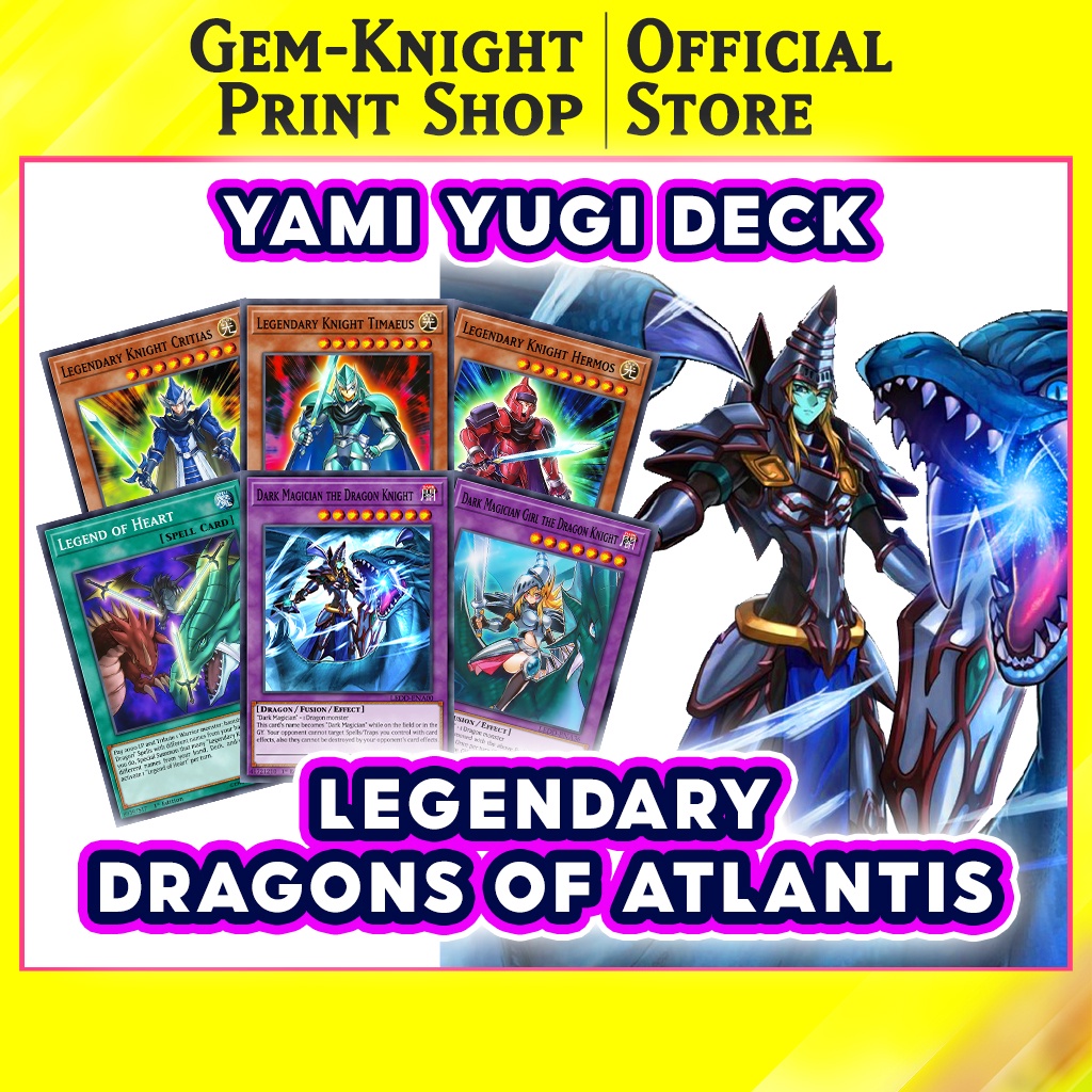 Printed Cards] Yugioh Deck - Legendary Dragons of Atlantis - A Deck (Yami  Yugi) Board Games | Shopee Philippines