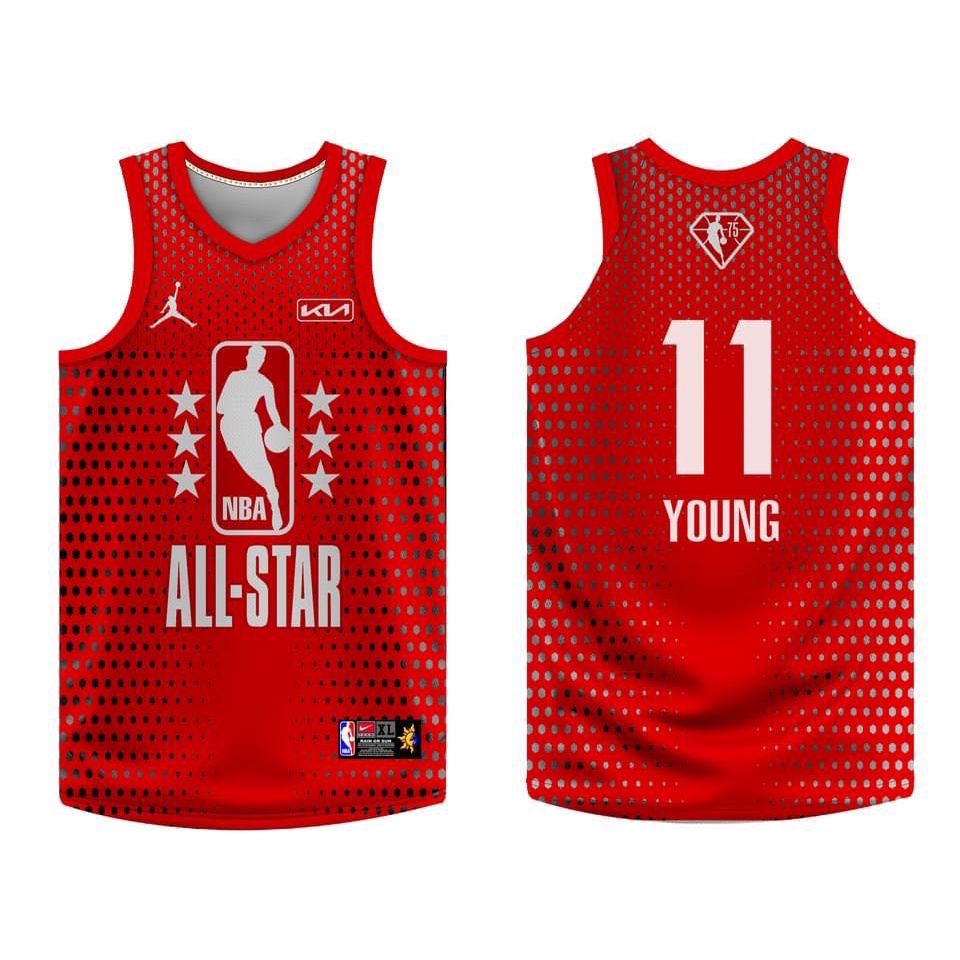 NEW NBA ALLSTAR RED TRAE YOUNG JERSEY 2022 FREE CUSTOMIZE NAME AND