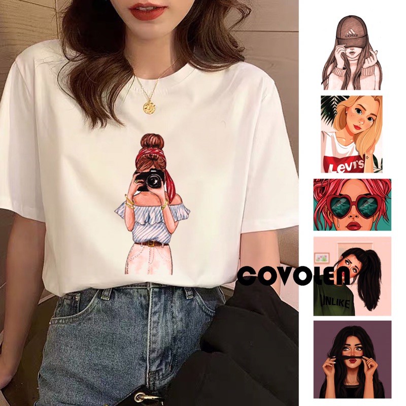 My girl Korean popular t shirt for women fashion tees oversize | Shopee ...