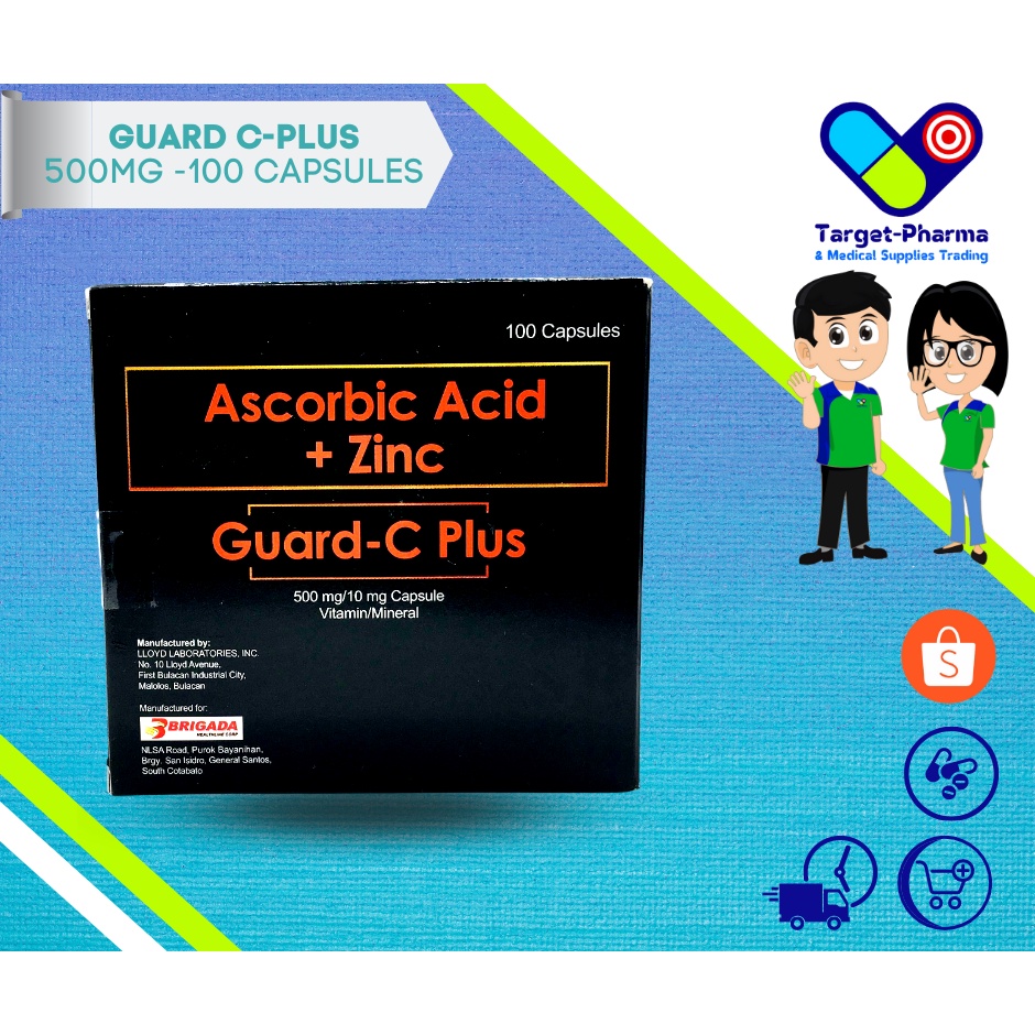 GUARDC PLUS 500MG (ASCORBIC ACID + ZINC) Shopee Philippines