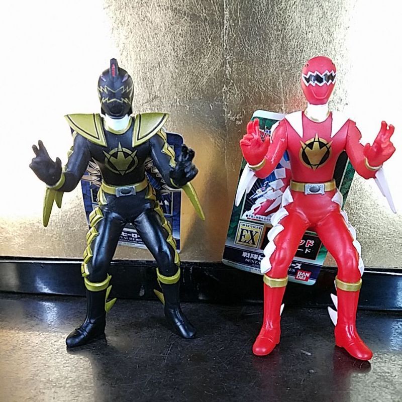 Power Ranger Abaranger Red and Black EX Sentai Hero Series Bandai ...