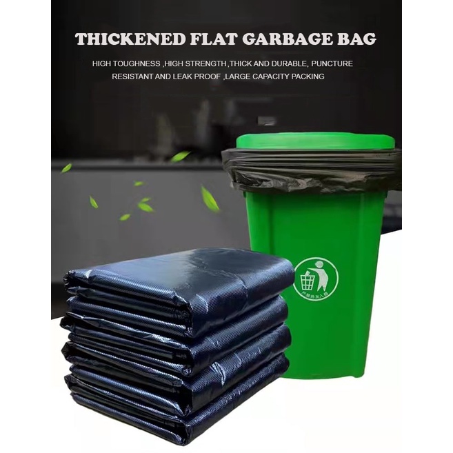 50pcs Large Thick Garbage Bag Large Rubbish Bag Plastic Thickened