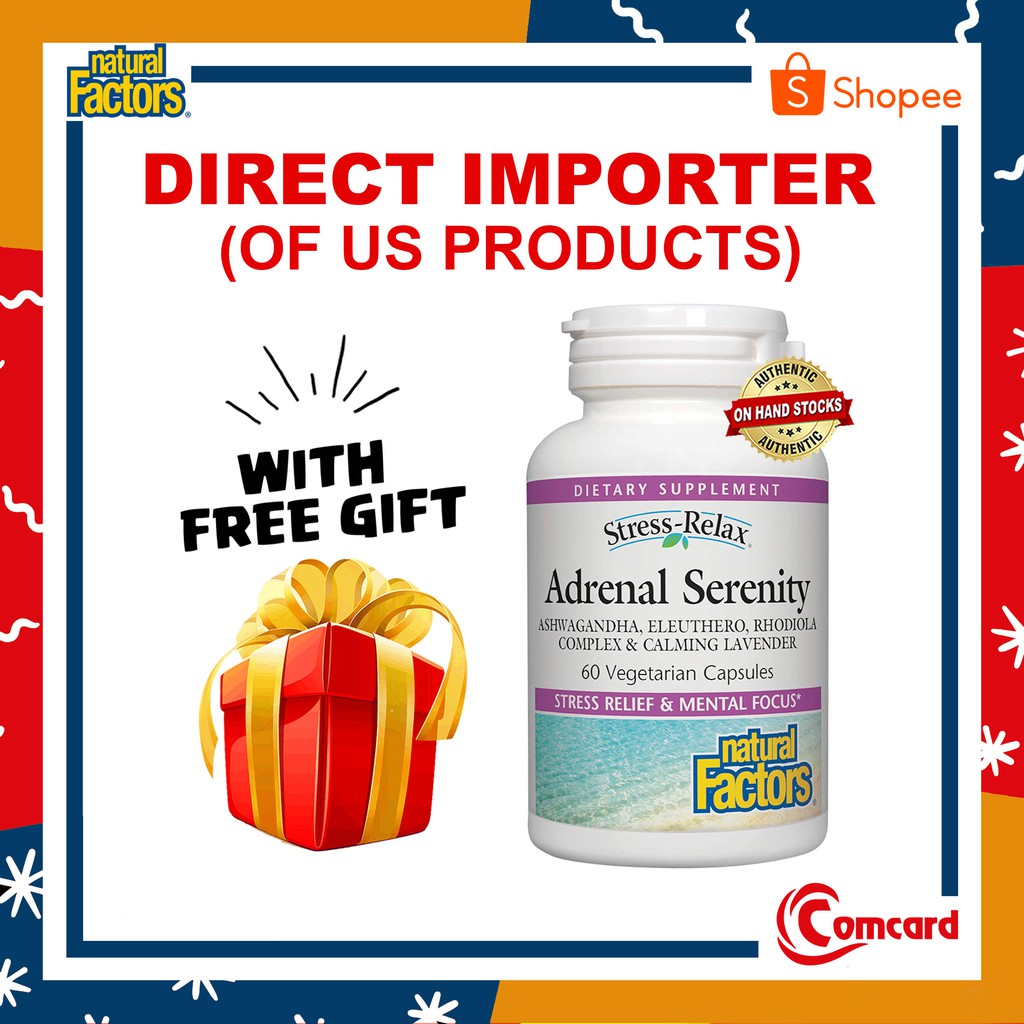 Natural Factors StressRelax Adrenal Serenity 60 Capsules CPM