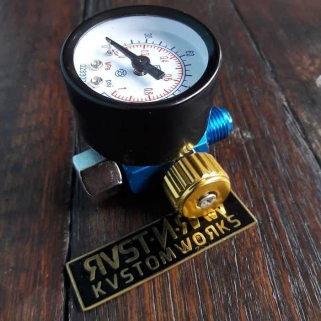 Mini Air Regulator & Gauge – Adjustable PSI/BAR For Air Tools & HVLP Spray Guns, 1/4 Inch